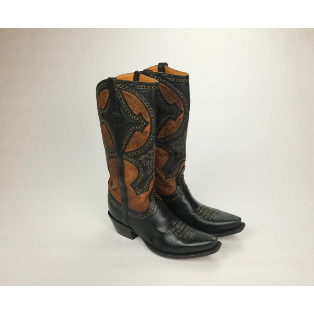 Lucchese Tan Leather Interior Boots